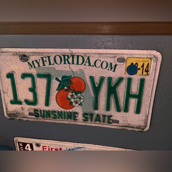 Florida Sunshine State License Plate - Picture 1 of 1